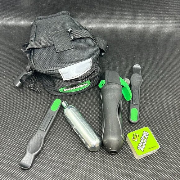 Genuine Innovations Deluxe Bike Tire Repair Kit 20g Co2 Patches Levers Inflator - Picture 1 of 1